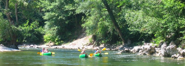 Descente des Gorges de l\'Ardèche en canoë